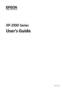 Epson XP 2100 manual. Camera Instructions.